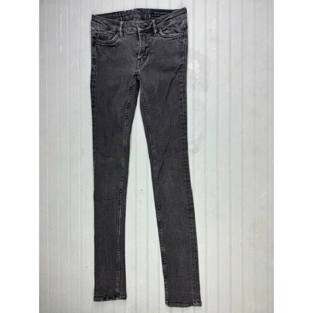 All Saints Size 24 Womens Jeans Black Low Rise Skinny Stretch